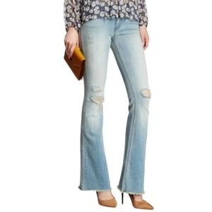 Pistola Distressed Light Wash Stevie Flare Jeans in size 25